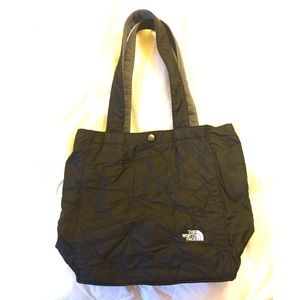 The North Face black quilted tote bag